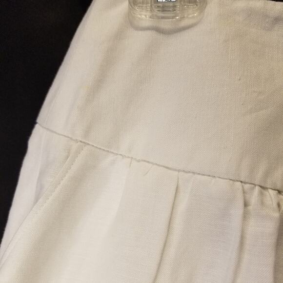 Larry Levine A- line Vintage Linen White Skirt Lightweight Comfortable Size 12 - Picture 4 of 9